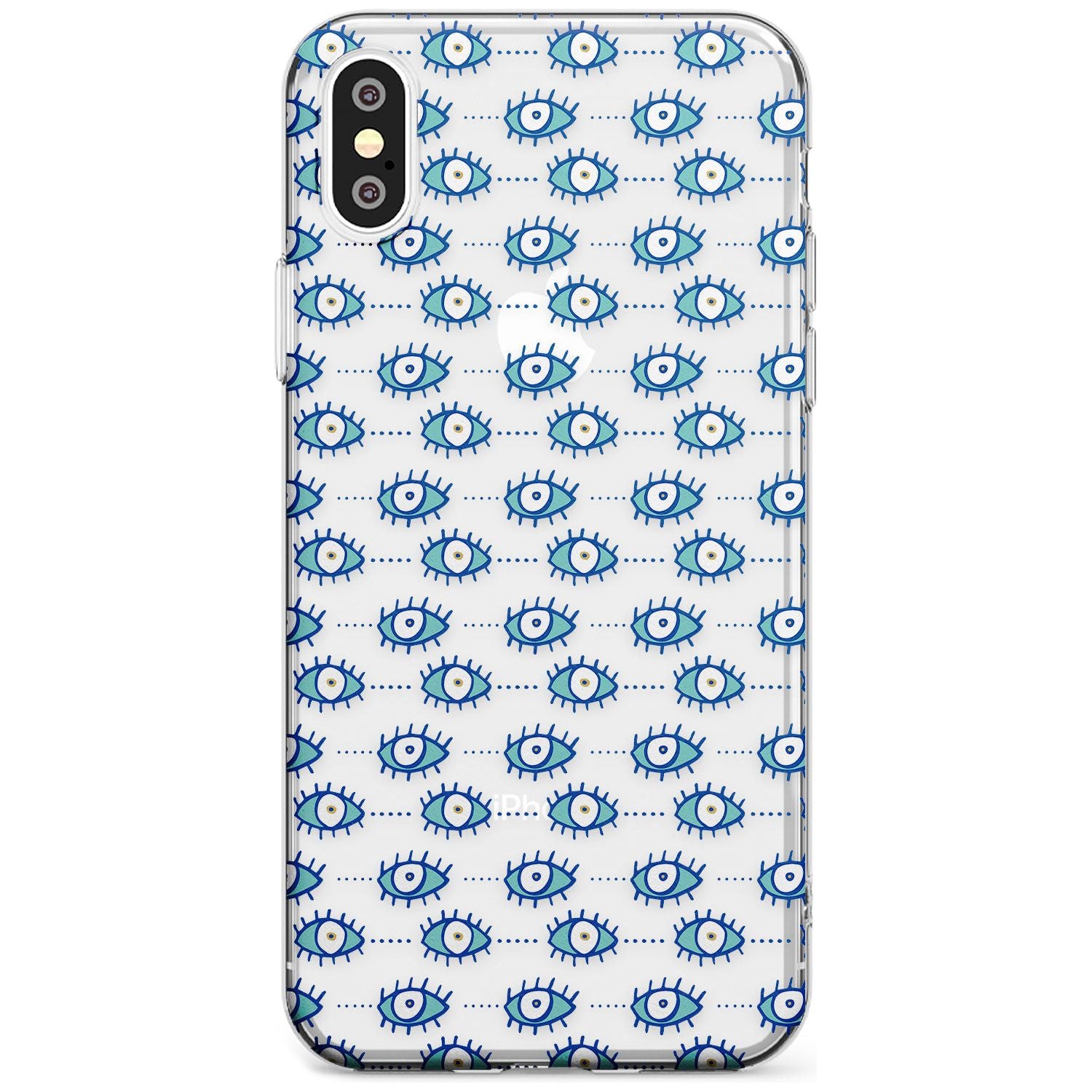 Crazy Eyes (Clear) Psychedelic Eyes Pattern Slim TPU Phone Case Warehouse X XS Max XR