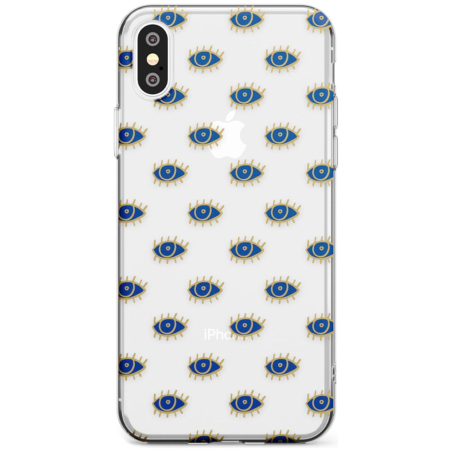Gold Eyes (Clear) Psychedelic Eyes Pattern Slim TPU Phone Case Warehouse X XS Max XR