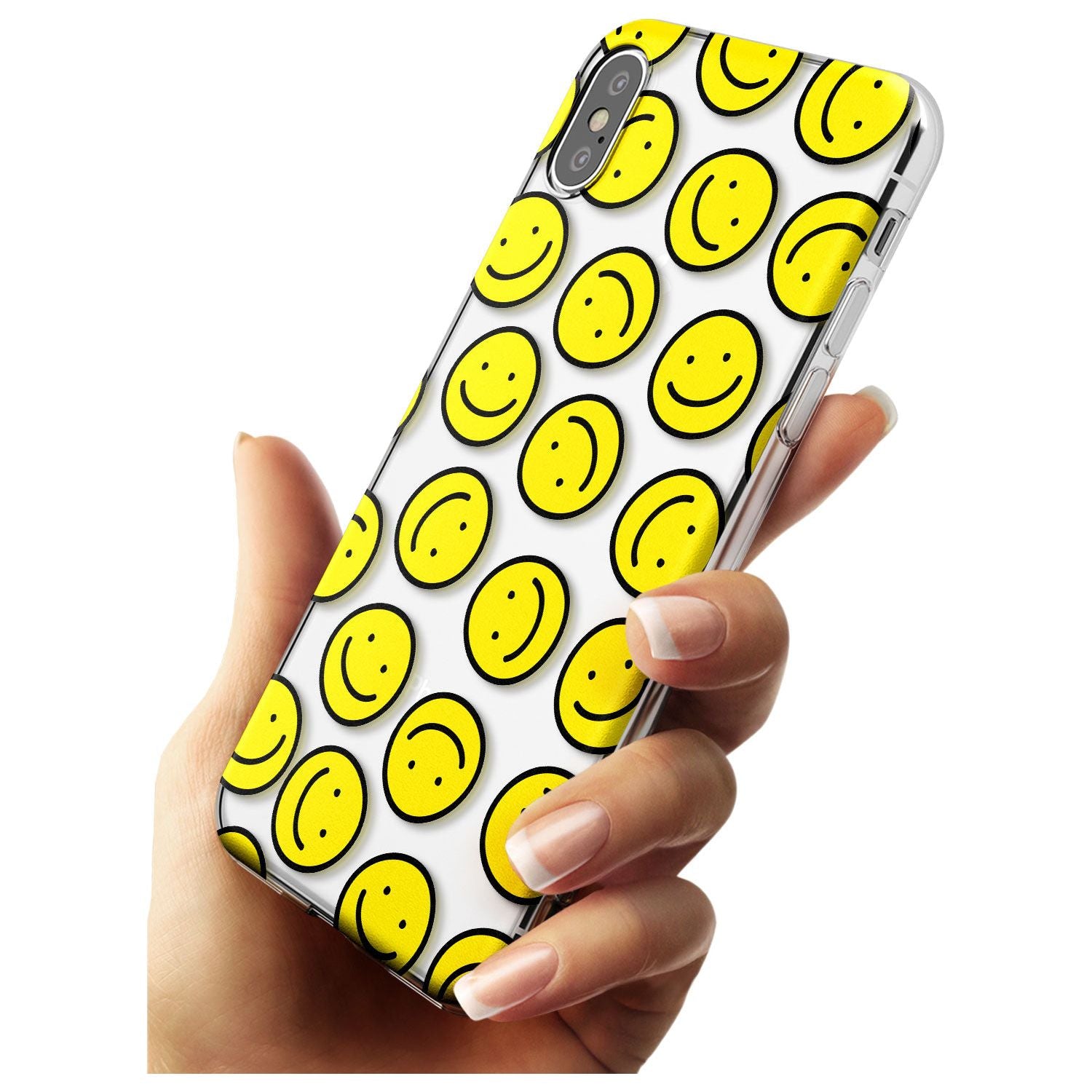 Happy Face Clear Pattern iPhone Case   Phone Case - Case Warehouse