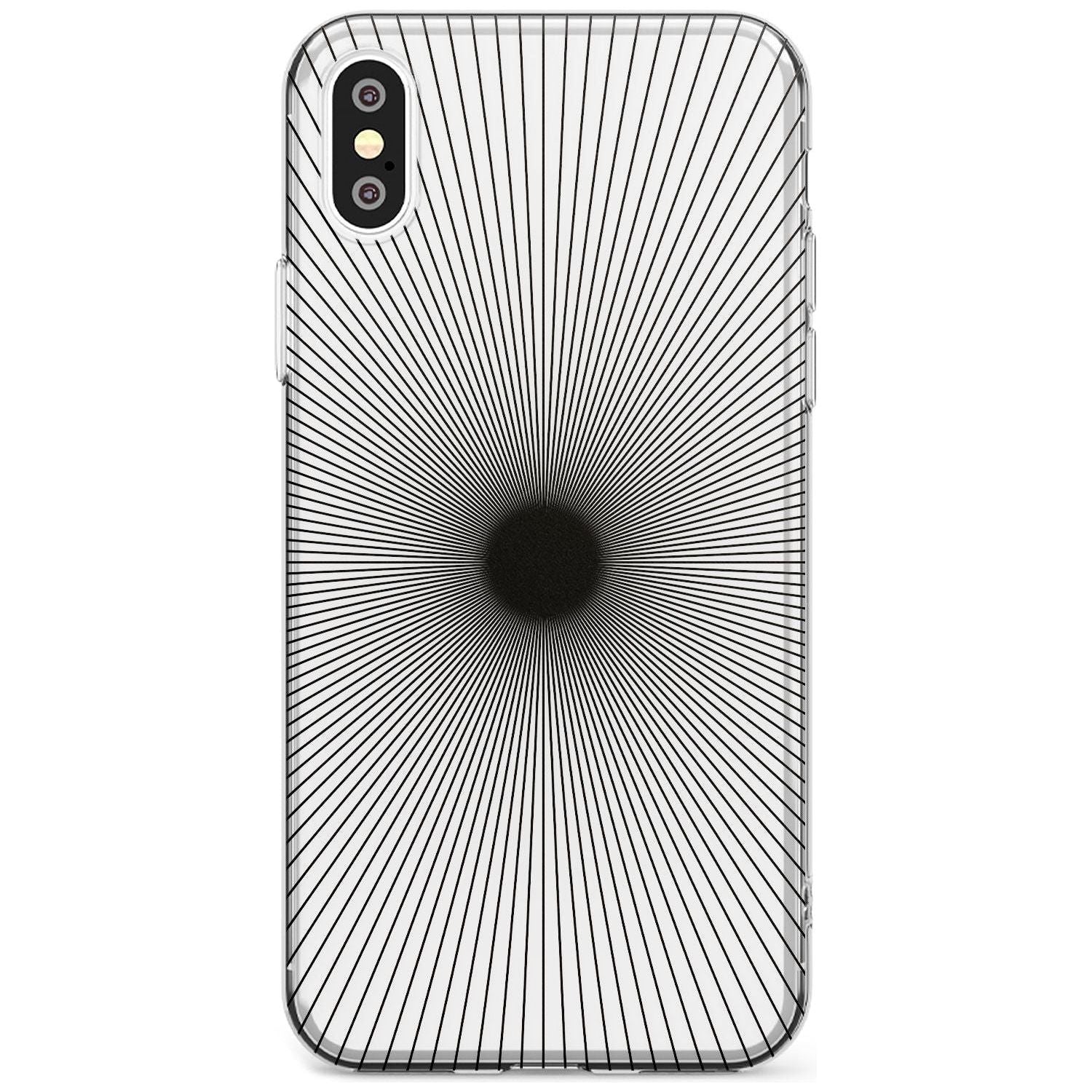 Abstract Lines: Sunburst Black Impact Phone Case for iPhone X XS Max XR