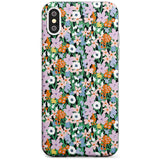 Jazzy Floral Mix: Solid Black Impact Phone Case for iPhone X XS Max XR