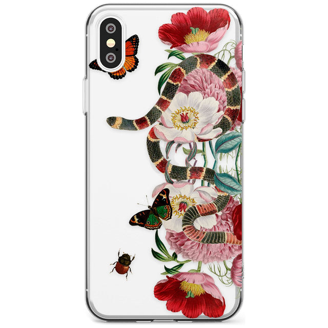 Floral Snake Black Impact Phone Case for iPhone X XS Max XR