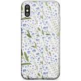 Blue Wild Flower Design Slim TPU Phone Case Warehouse X XS Max XR