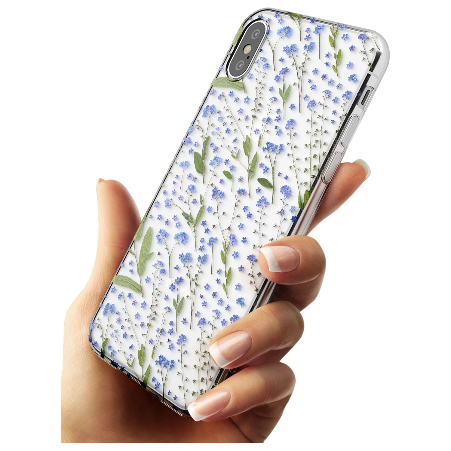 Blue Wild Flower Design Slim TPU Phone Case Warehouse X XS Max XR