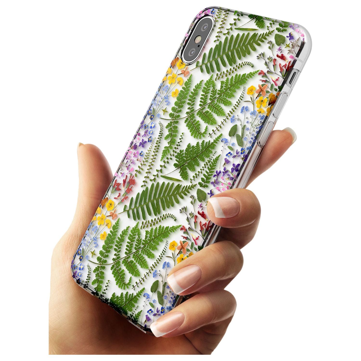 Busy Floral and Fern Design Slim TPU Phone Case Warehouse X XS Max XR