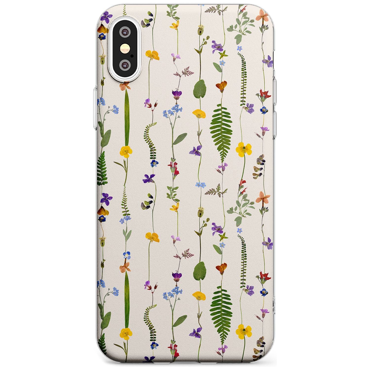 Wildflower Chain Design - Cream Slim TPU Phone Case Warehouse X XS Max XR