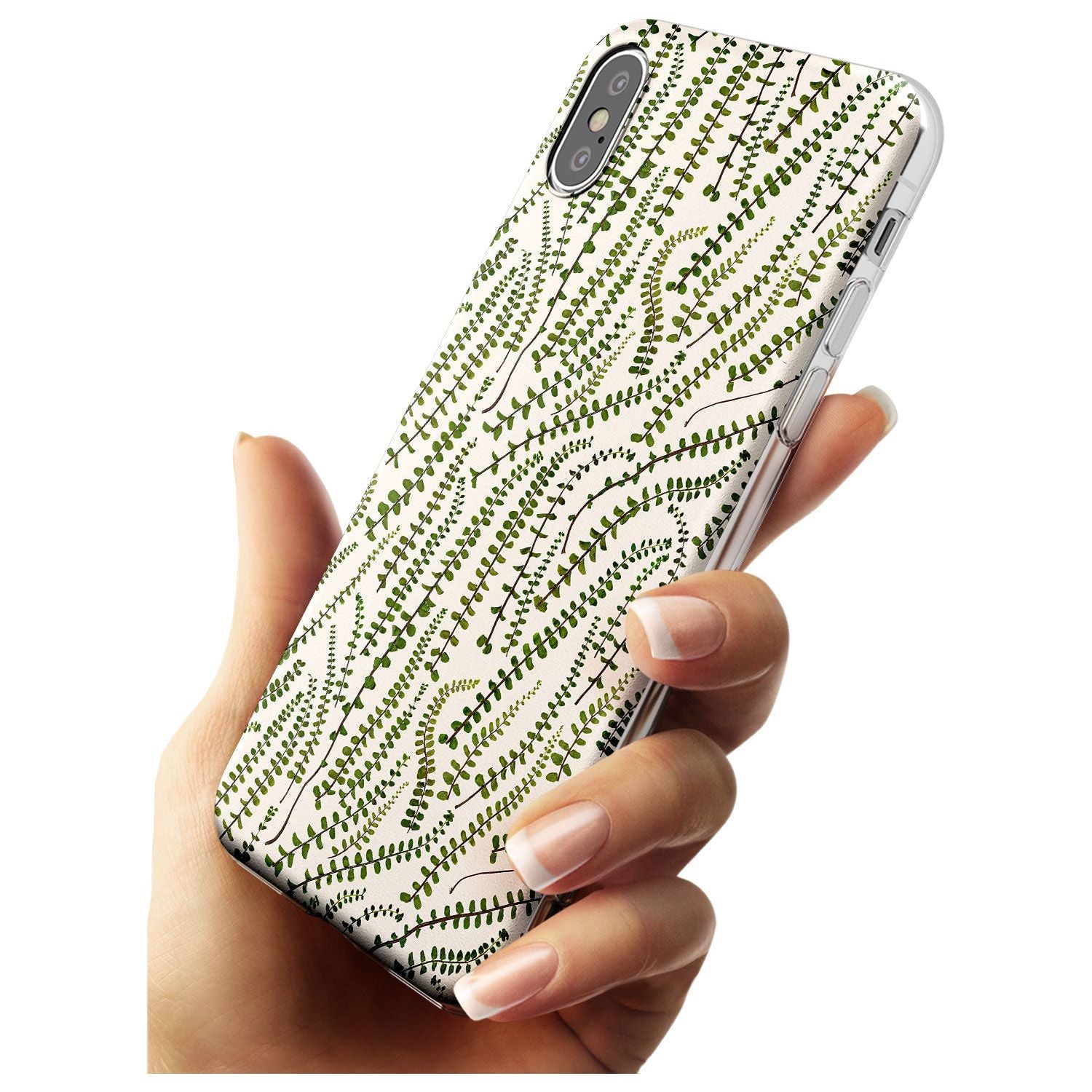 Fern Leaf Pattern Design - Cream Slim TPU Phone Case Warehouse X XS Max XR