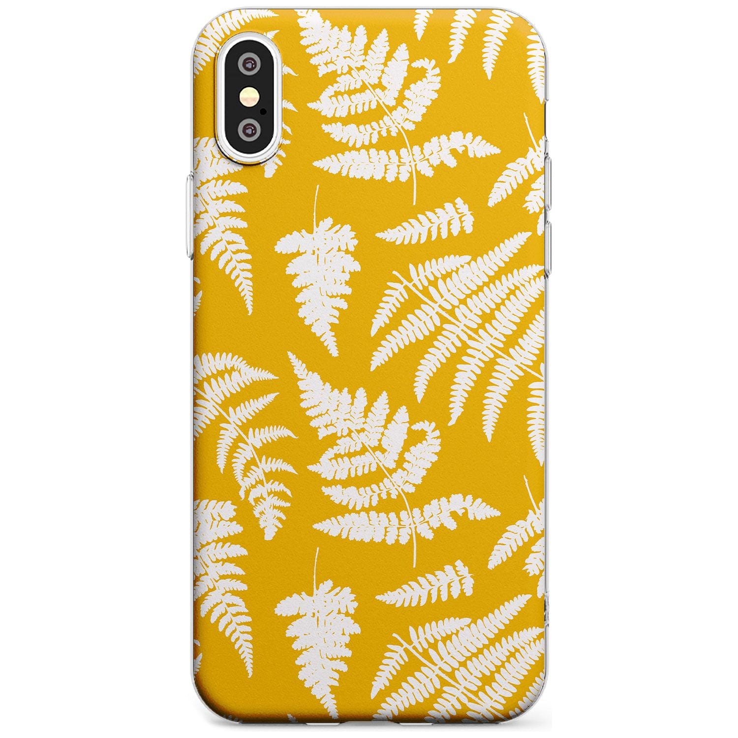 Fern Pattern on Yellow Slim TPU Phone Case Warehouse X XS Max XR