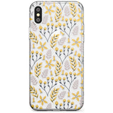 Yellow Leaves Transparent Floral Slim TPU Phone Case Warehouse X XS Max XR