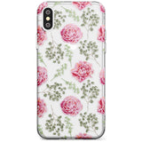 Roses & Eucalyptus Transparent Floral Slim TPU Phone Case Warehouse X XS Max XR