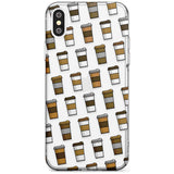 Coffee Cup Pattern Slim TPU Phone Blanc Space X XS Max XR