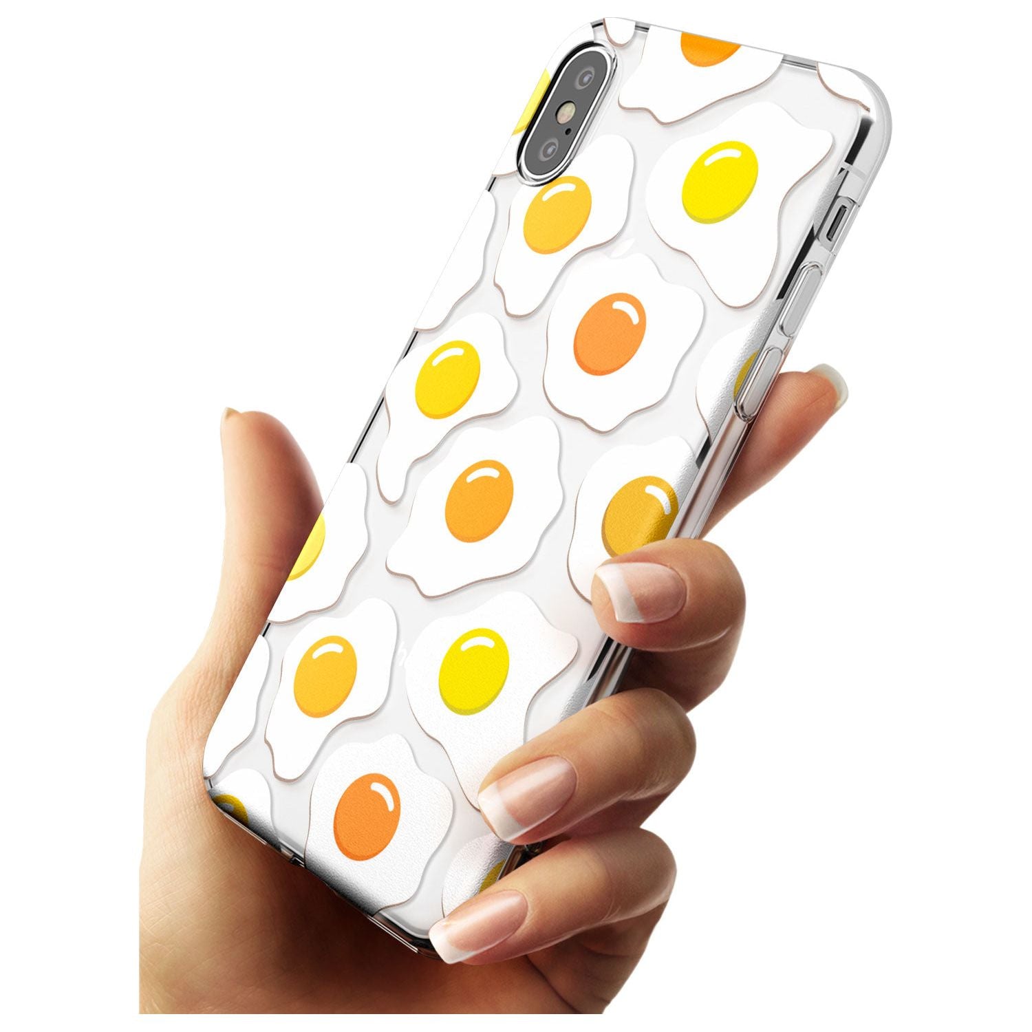 Fried Egg Pattern Slim TPU Phone Blanc Space X XS Max XR