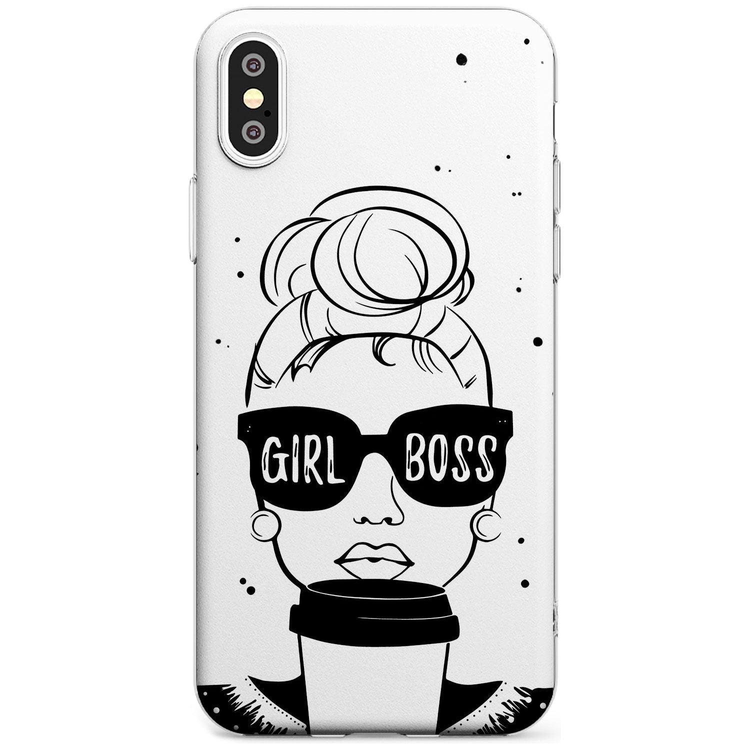 Girl Boss Slim TPU Phone Blanc Space X XS Max XR