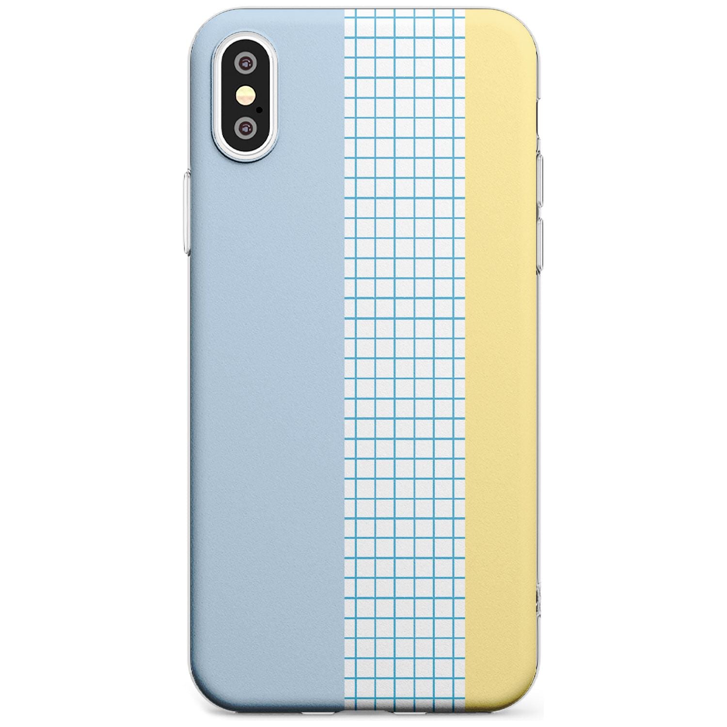 Abstract Grid Blue & Yellow Slim TPU Phone Case Warehouse X XS Max XR