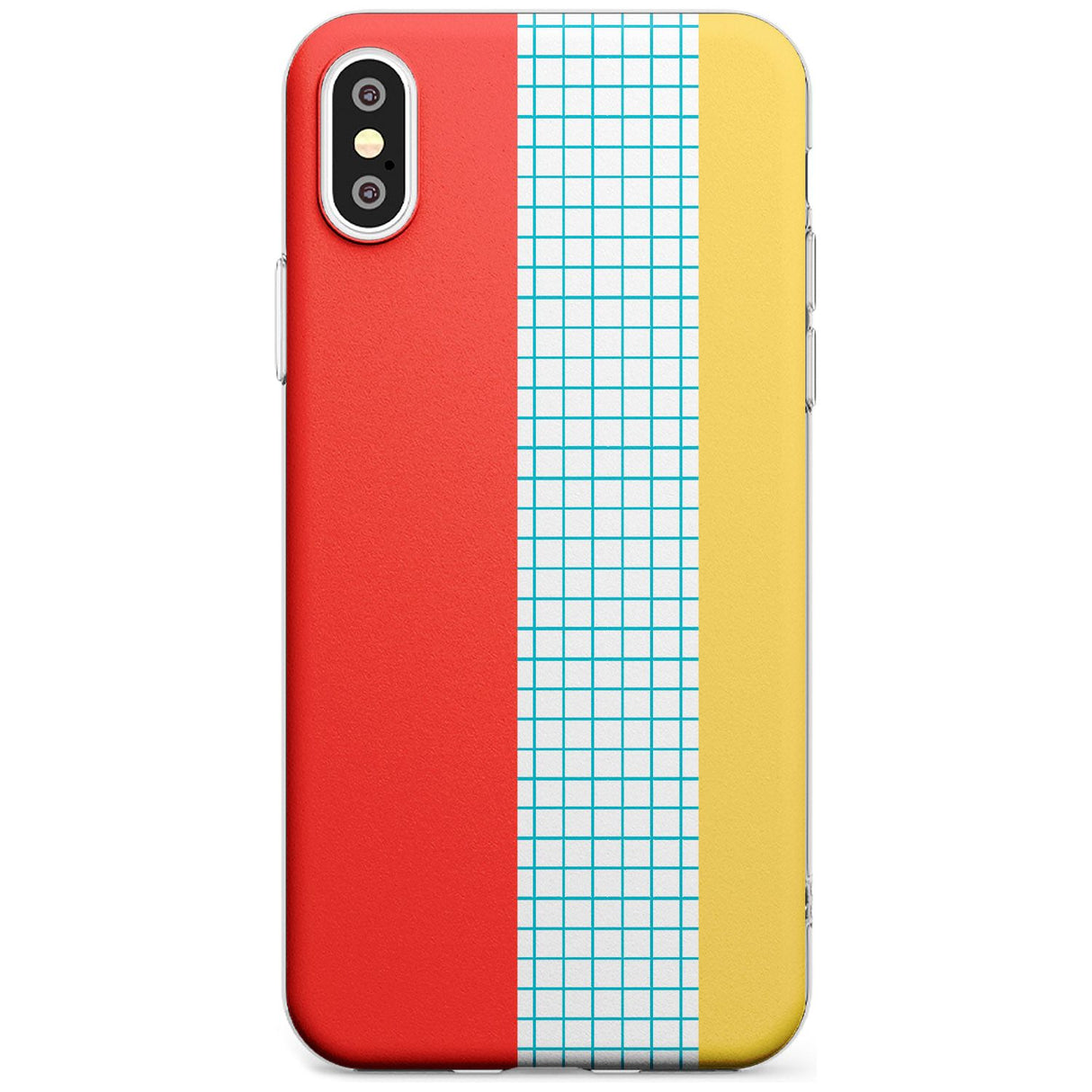 Abstract Grid Red, Blue, Yellow Slim TPU Phone Case Warehouse X XS Max XR