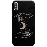 Hands Surrounding Moon Black Impact Phone Case for iPhone X XS Max XR