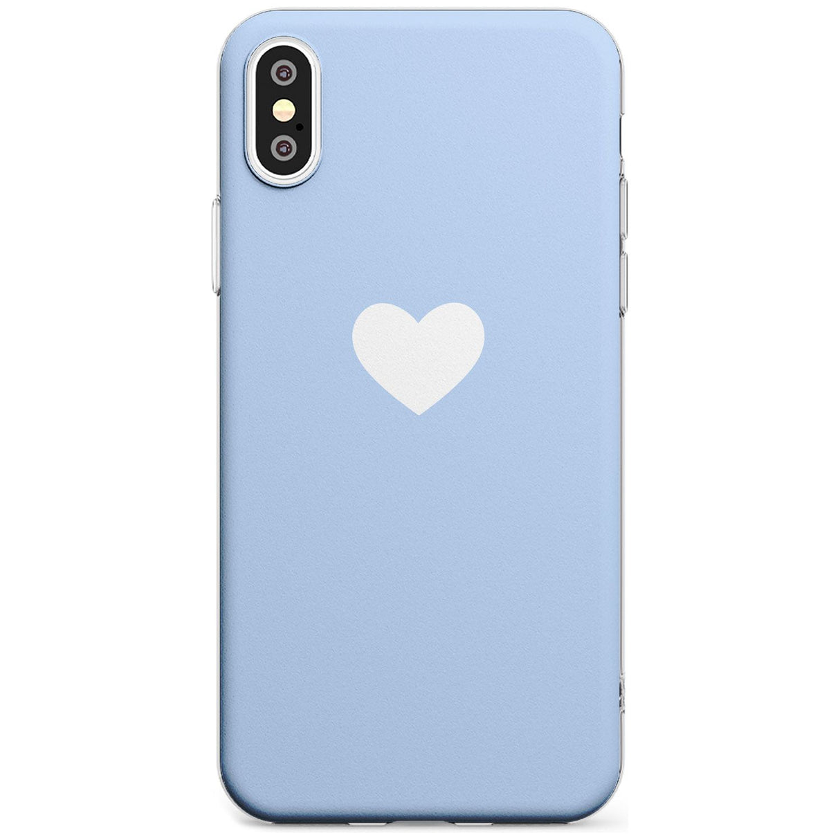 Single Heart Design: White & Baby Blue