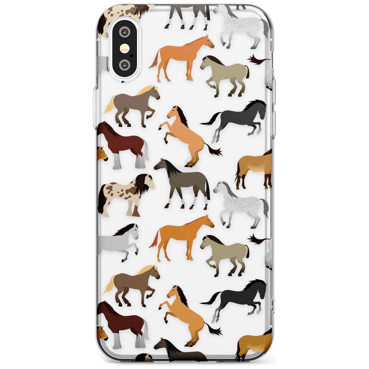 Horse Pattern Slim TPU Phone Blanc Space X XS Max XR