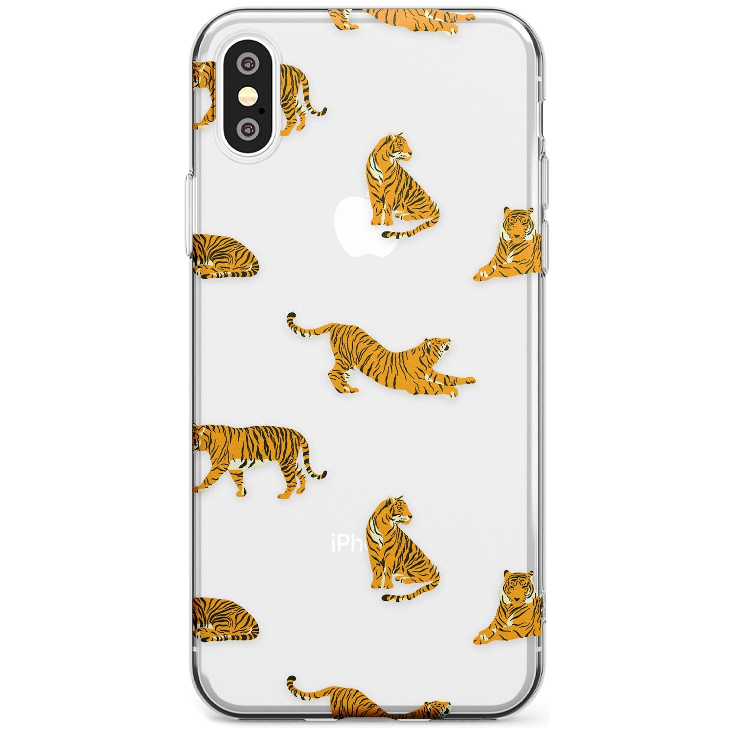 Clear Tiger Jungle Cat Pattern Slim TPU Phone Case Warehouse X XS Max XR