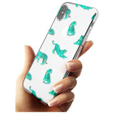 Turquoise Tiger Jungle Cat Pattern Slim TPU Phone Case Warehouse X XS Max XR