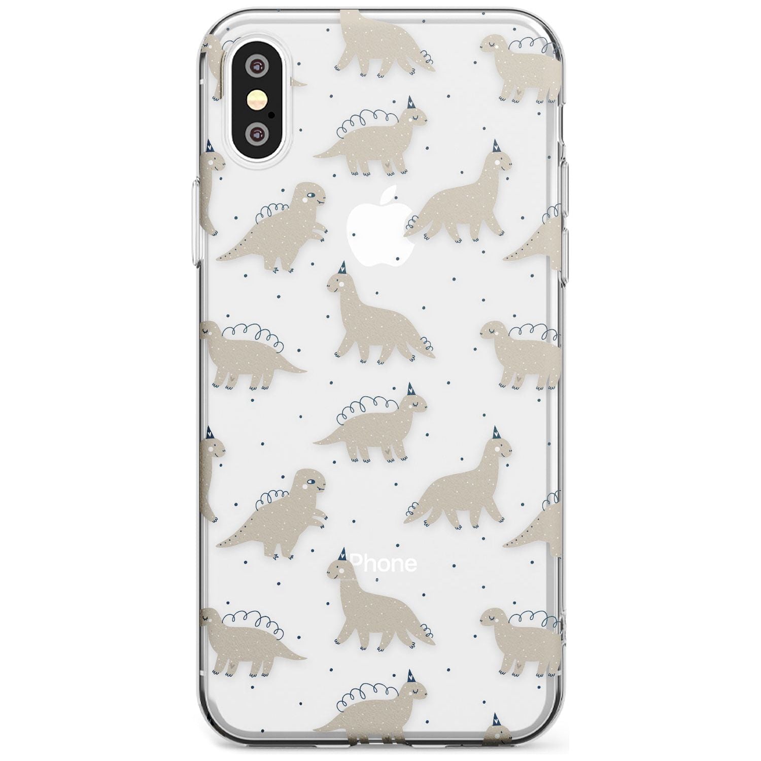 Adorable Dinosaurs Pattern (Clear) Slim TPU Phone Case Warehouse X XS Max XR