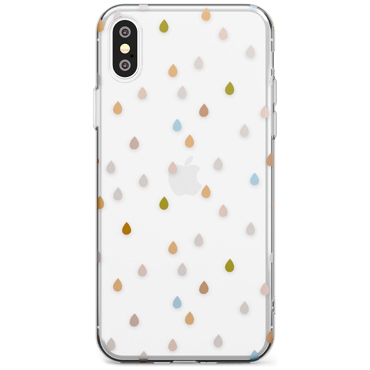 Raindrops Black Impact Phone Case for iPhone X XS Max XR