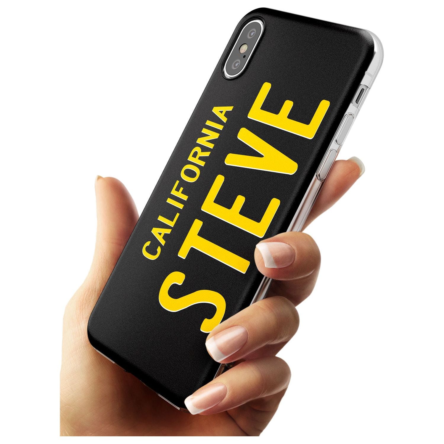 Vintage California License Plate Black Impact Phone Case for iPhone X XS Max XR