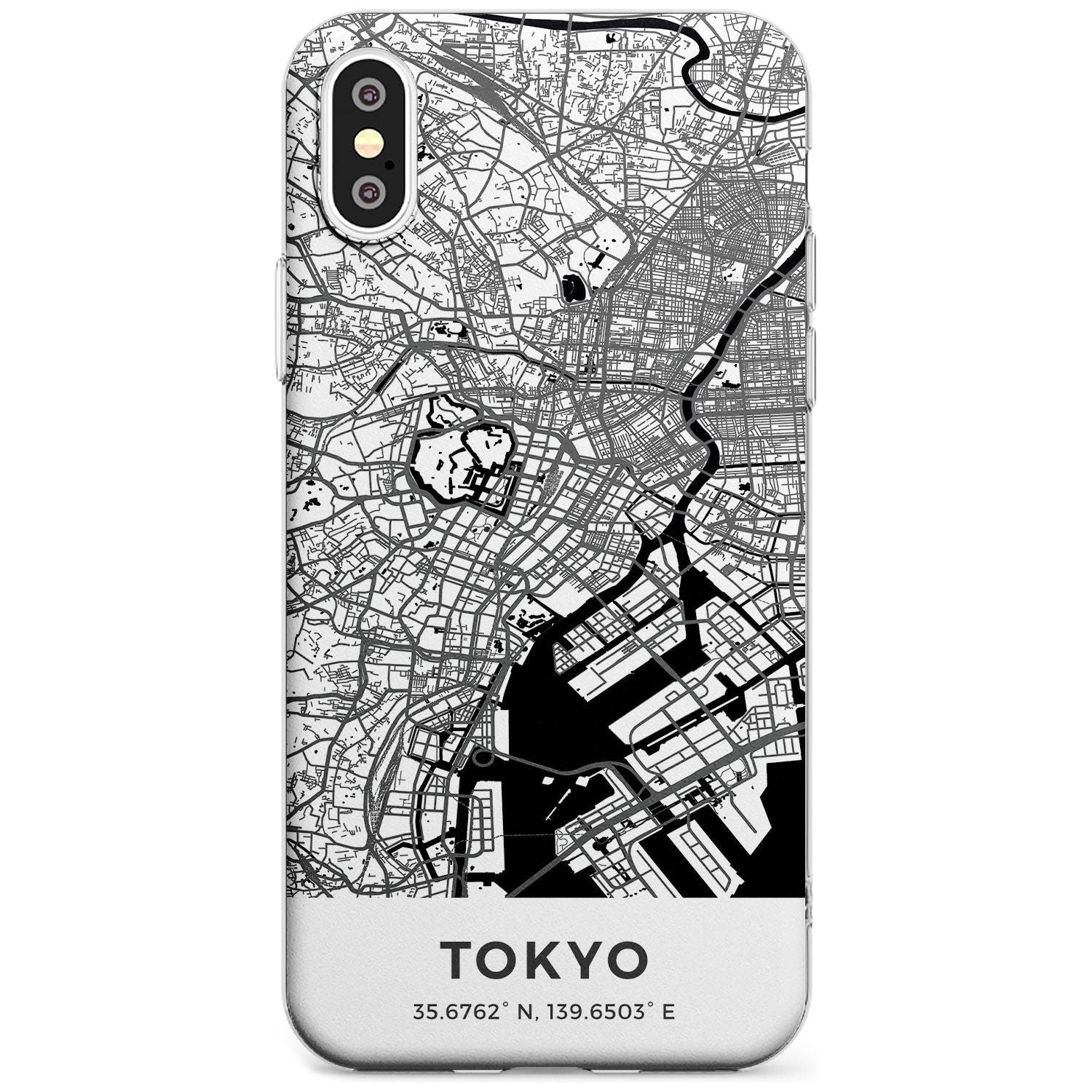 Map of Tokyo, Japan Slim TPU Phone Case Warehouse X XS Max XR