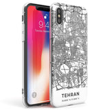 Map of Tehran, Iran Phone Case iPhone X / iPhone XS / Clear Case,iPhone XR / Clear Case,iPhone XS MAX / Clear Case Blanc Space