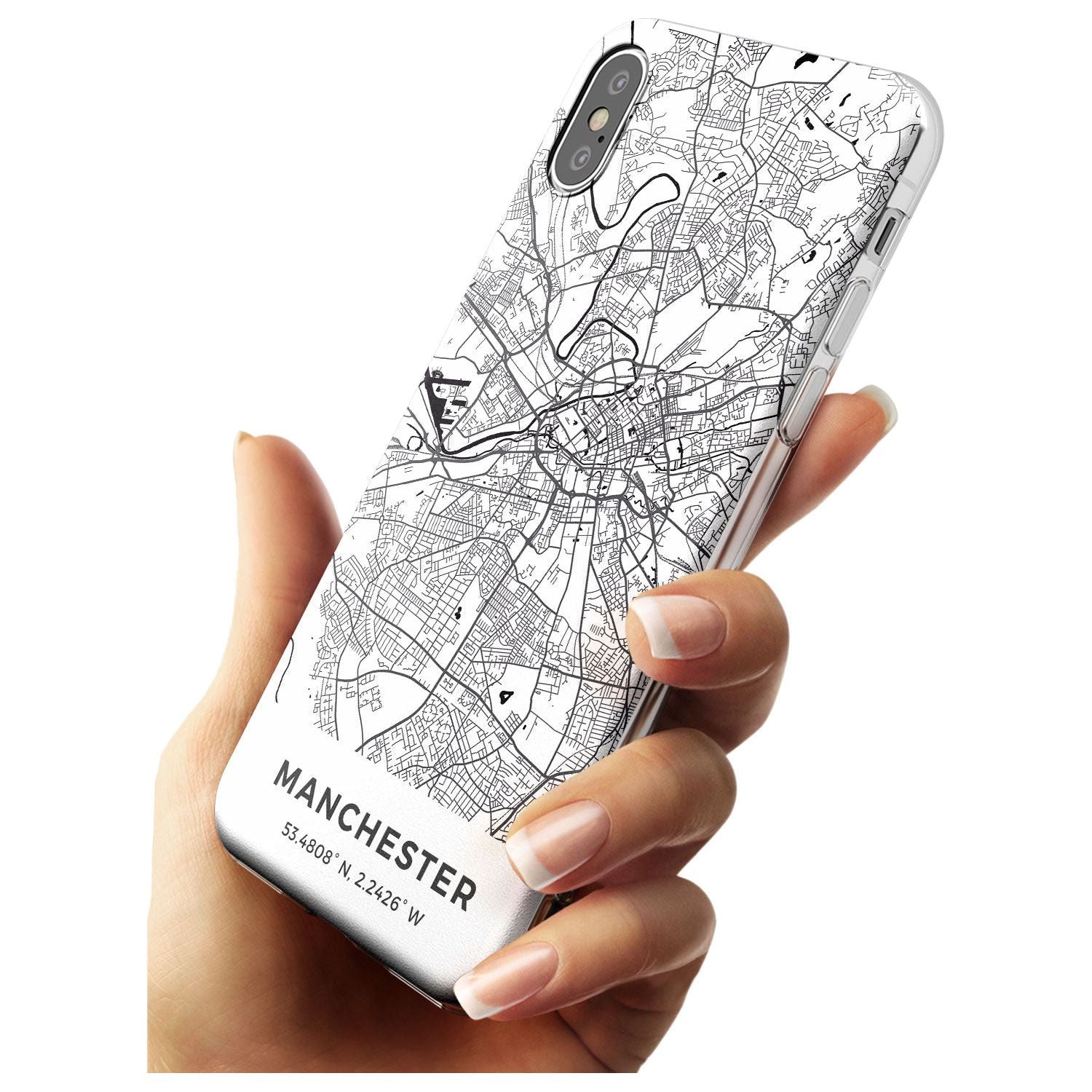 Map of Manchester, England Slim TPU Phone Case Warehouse X XS Max XR