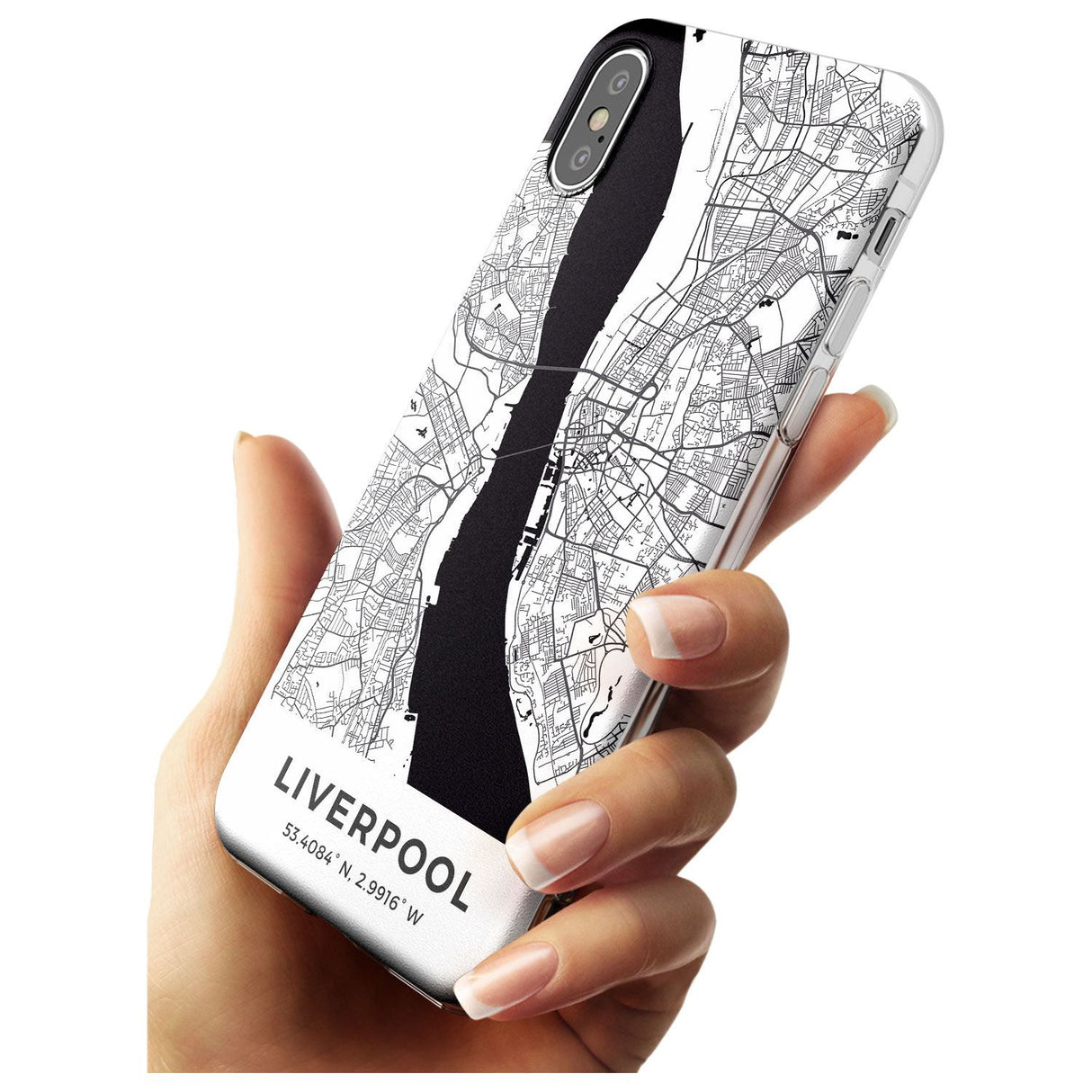 Map of Liverpool, England Slim TPU Phone Case Warehouse X XS Max XR