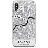 Map of London, England Slim TPU Phone Case Warehouse X XS Max XR