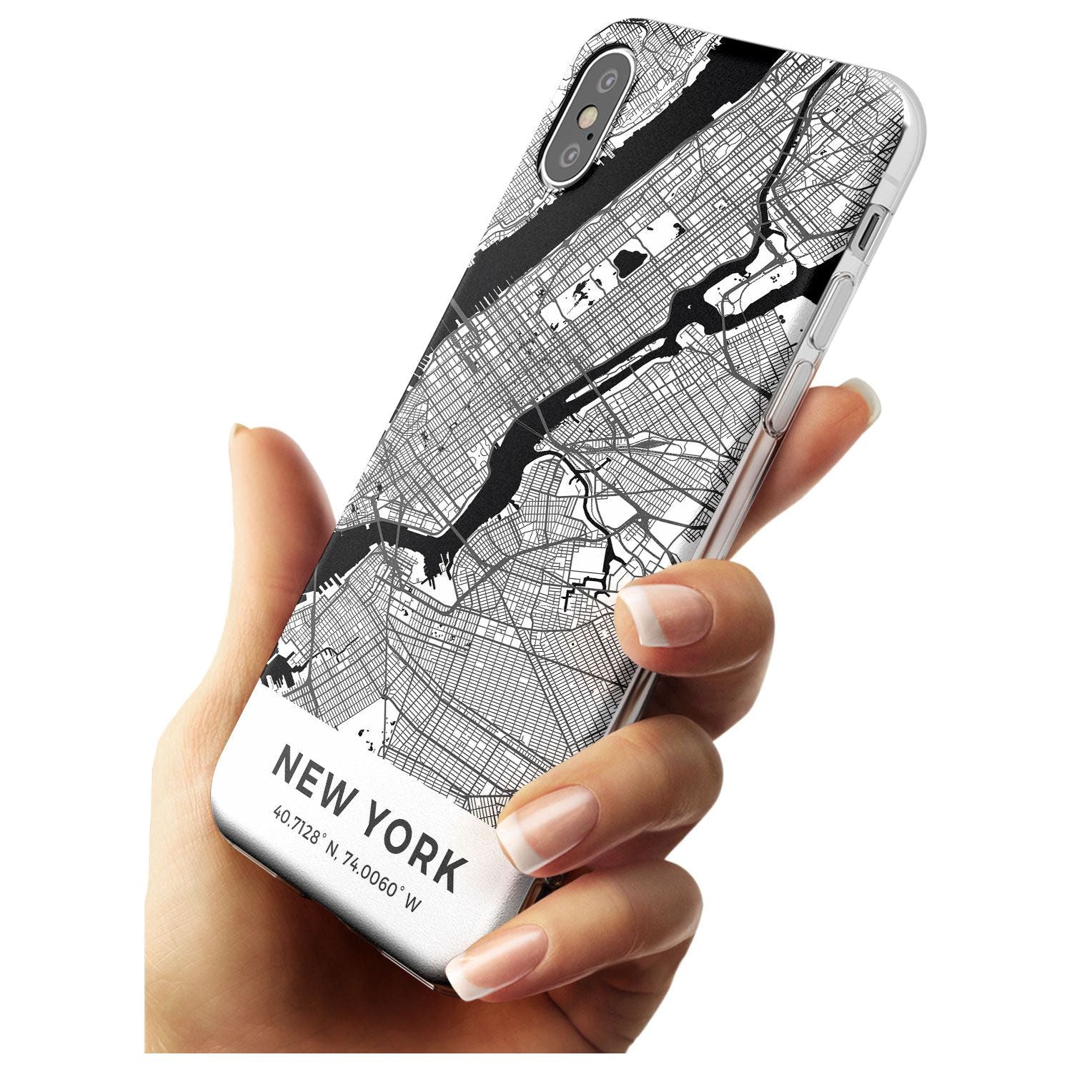 Map of New York, New York Slim TPU Phone Case Warehouse X XS Max XR