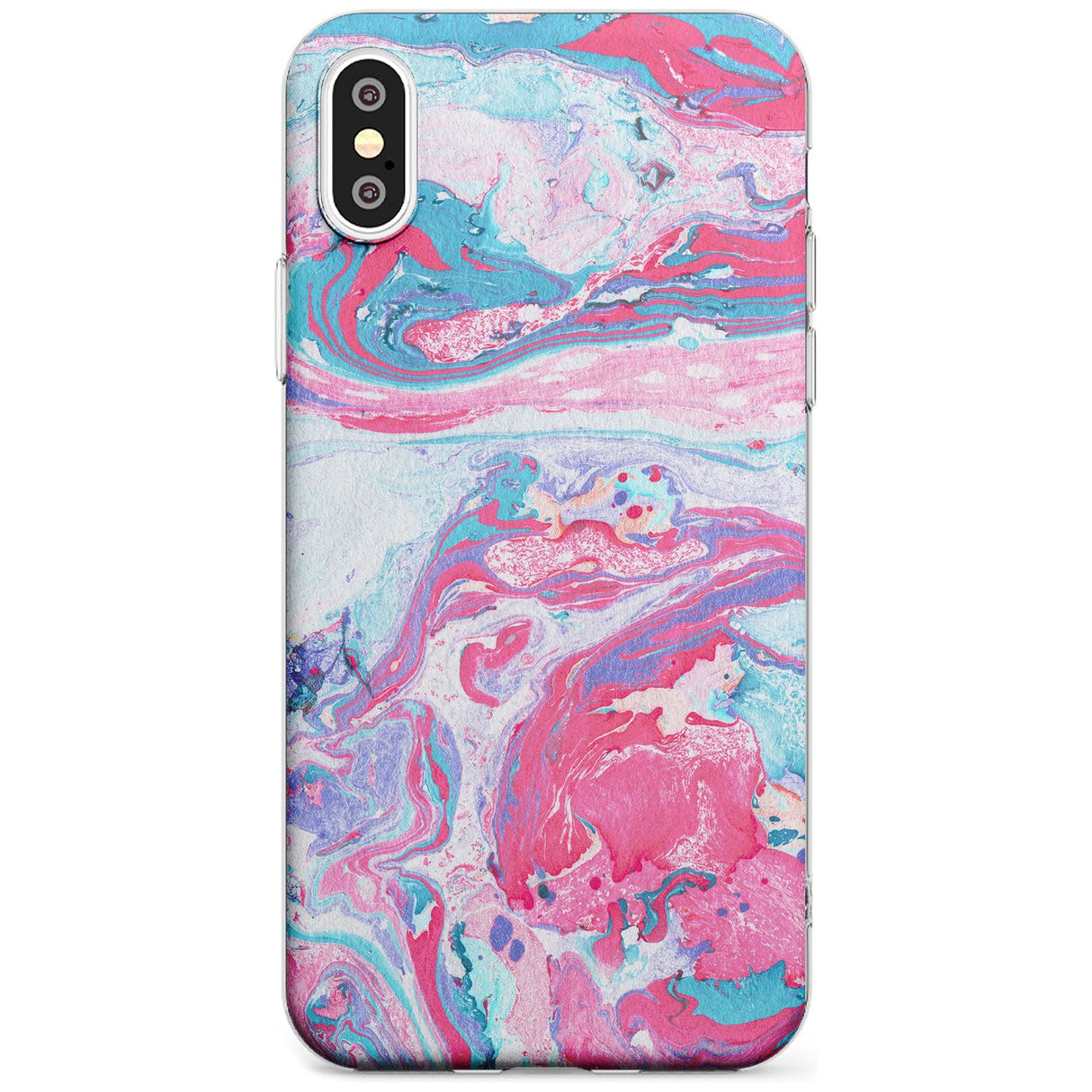 Pink, Blue & Purple Marbled Paper Pattern