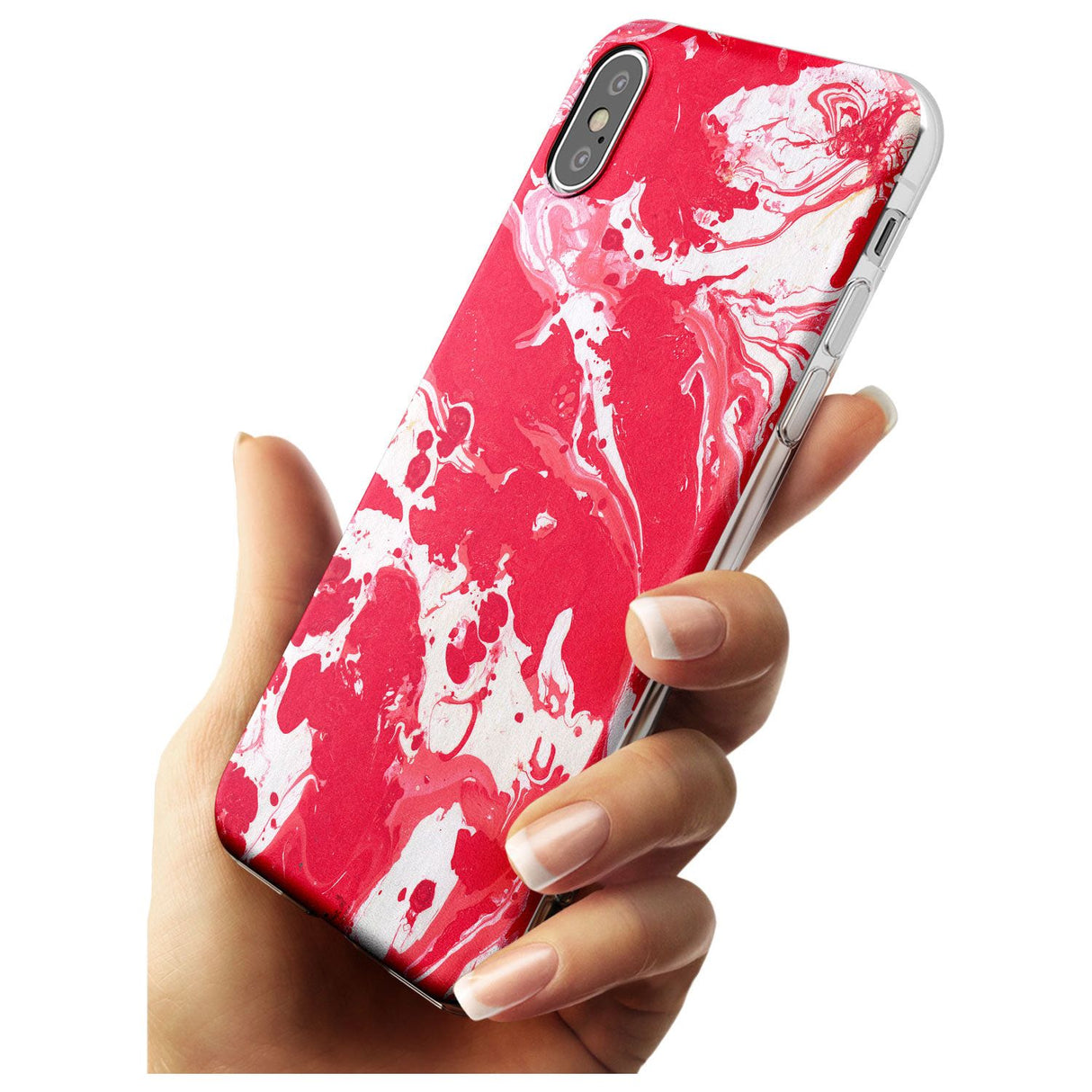 Red & White - Marbled Paper iPhone Case   Phone Case - Case Warehouse