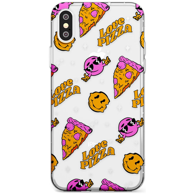 Psychedelic Love Pizza Pattern (Clear)