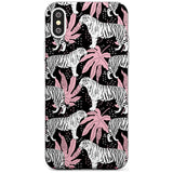 White Tigers on Black Pattern Slim TPU Phone Case Warehouse X XS Max XR