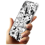 Psychedelic Mushrooms Pattern Slim TPU Phone Blanc Space X XS Max XR