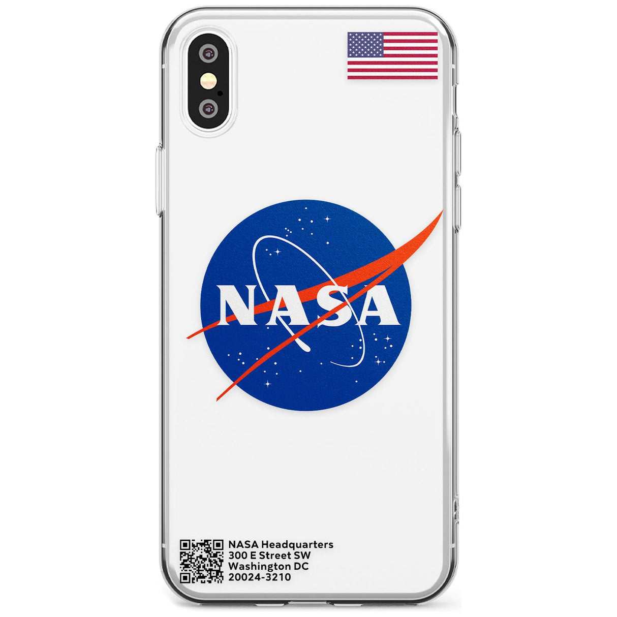 NASA Meatball Slim TPU Phone Blanc Space X XS Max XR