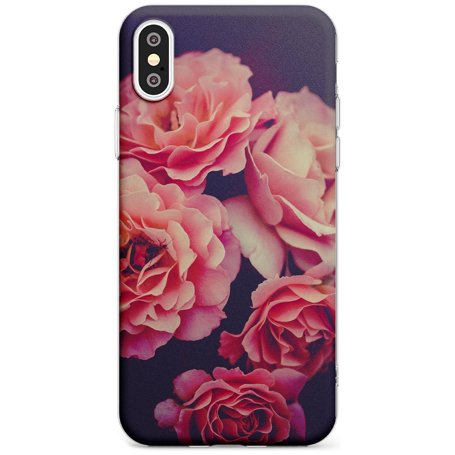 Pink Roses Photograph Slim TPU Phone Case Warehouse X XS Max XR