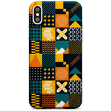 Funky Geometric Patterns: Orange & Dark Green Phone Case iPhone X / iPhone XS / Clear Case,iPhone XR / Clear Case,iPhone XS MAX / Clear Case Blanc Space