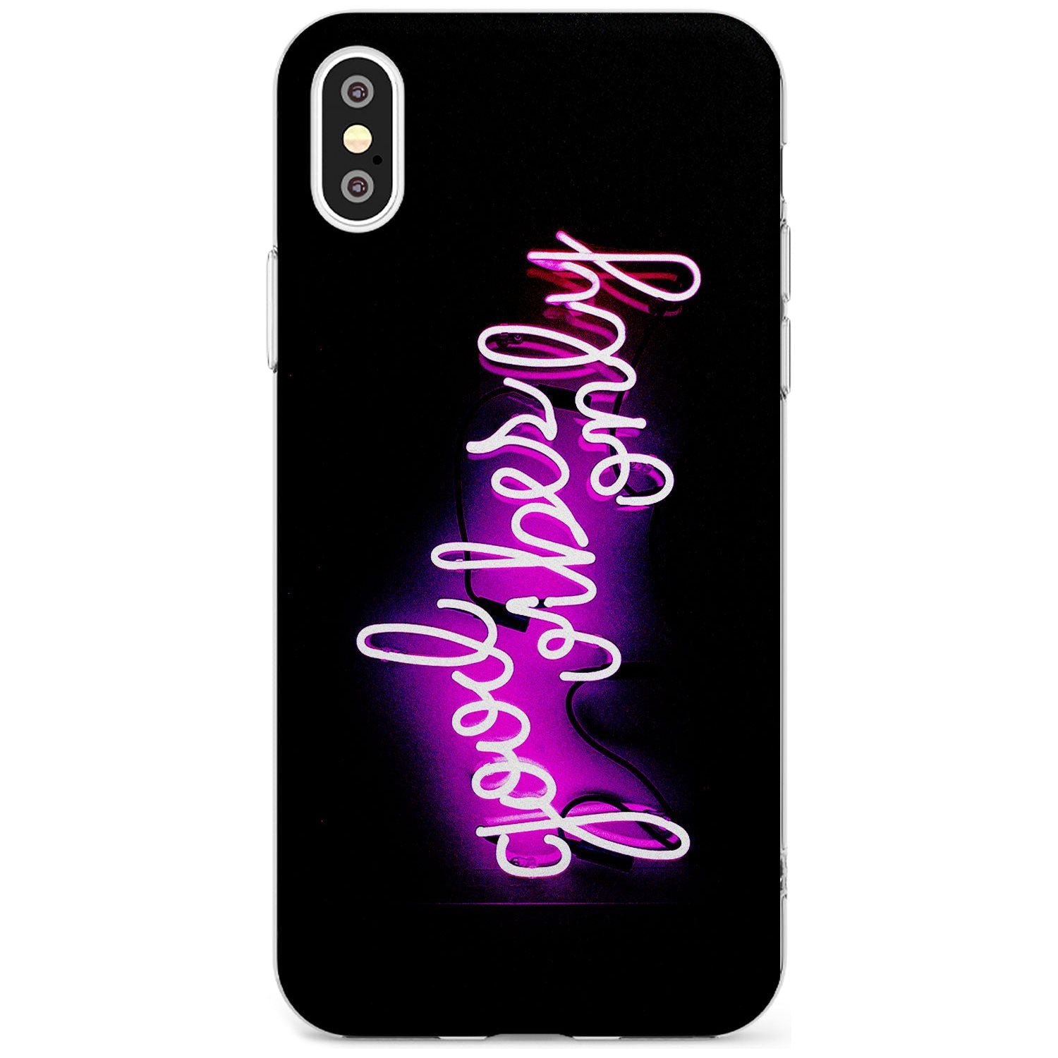 Good Vibes Only Pink Neon iPhone Case  Slim Case Phone Case - Case Warehouse