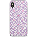 Checkered Love Pattern Slim TPU Phone Blanc Space X XS Max XR