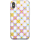 Daisy Squares Pattern Slim TPU Phone Blanc Space X XS Max XR