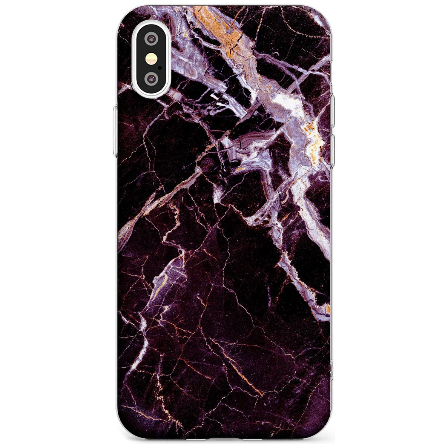 Black, Purple & Yellow shattered Marble Slim TPU Phone Case Warehouse X XS Max XR