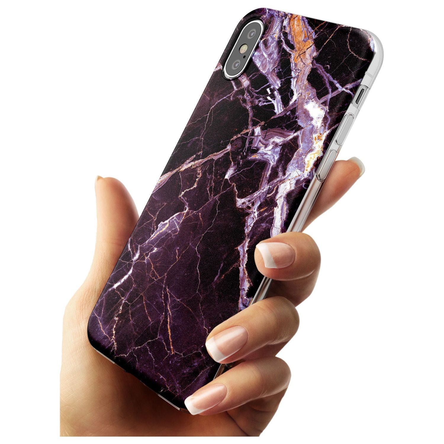 Black, Purple & Yellow shattered Marble Slim TPU Phone Case Warehouse X XS Max XR