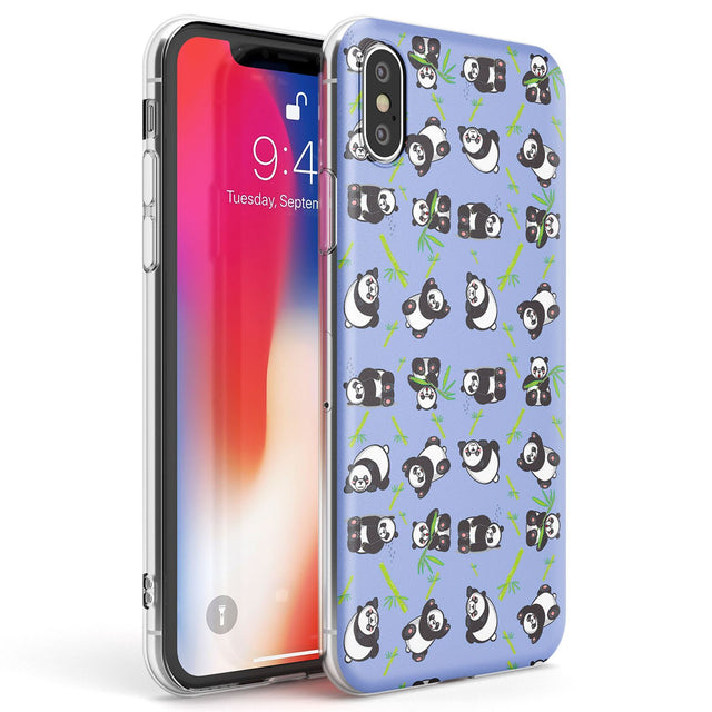 Panda Pattern Phone Case iPhone X / iPhone XS / Clear Case,iPhone XR / Clear Case,iPhone XS MAX / Clear Case Blanc Space