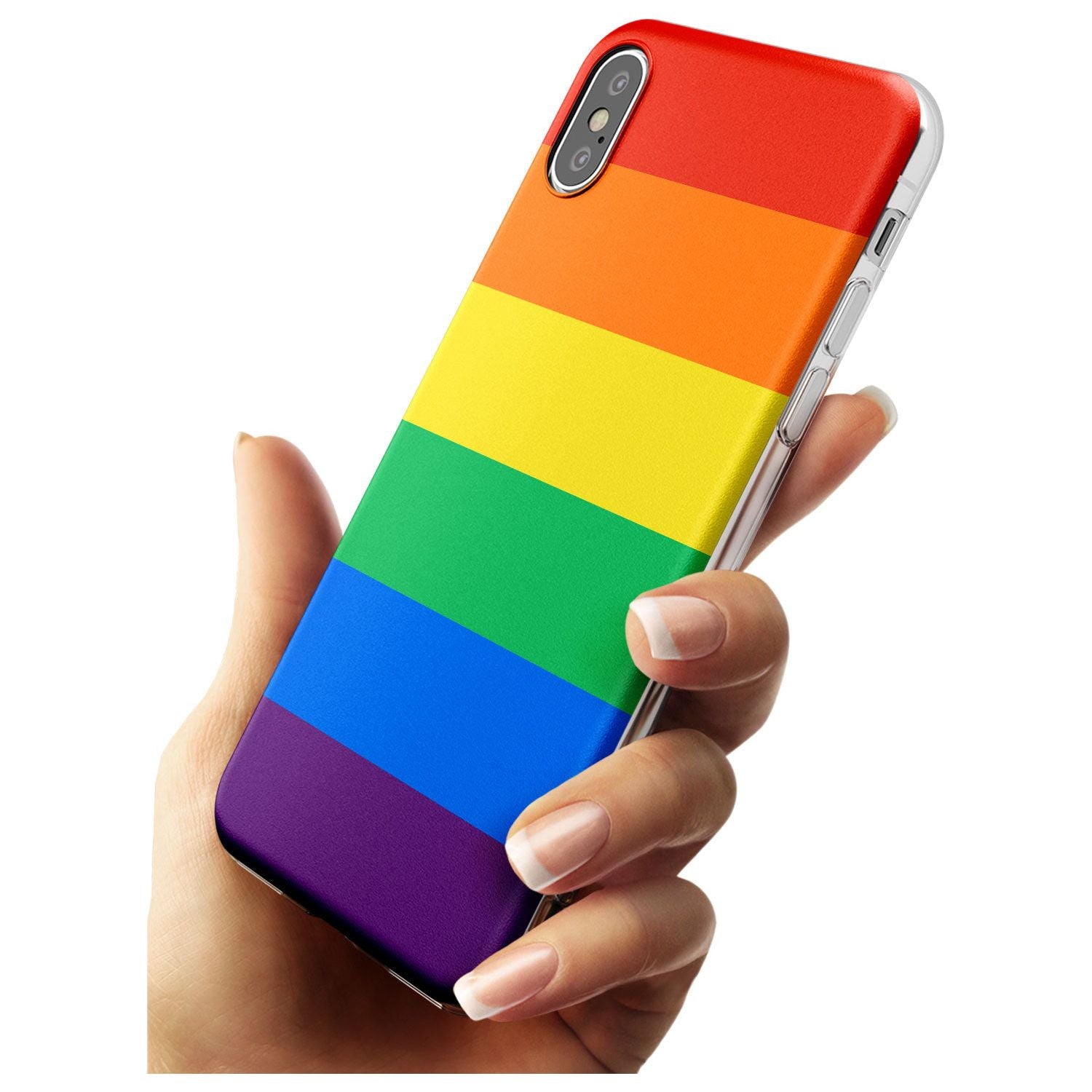 Rainbow Stripes Slim TPU Phone Case Warehouse X XS Max XR