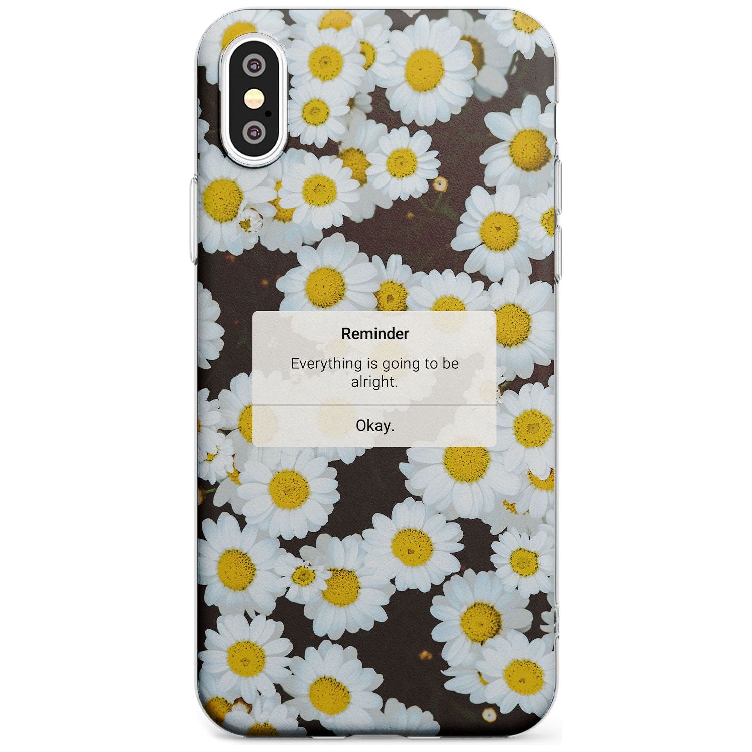"Everything will be alright" iPhone Reminder Black Impact Phone Case for iPhone X XS Max XR