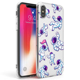 Astronaut Pattern Phone Case iPhone X / iPhone XS / Clear Case,iPhone XR / Clear Case,iPhone XS MAX / Clear Case Blanc Space